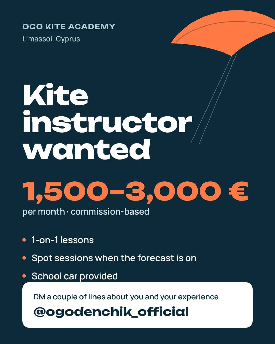 Kitesurf Instructor – Limassol, Cyprus